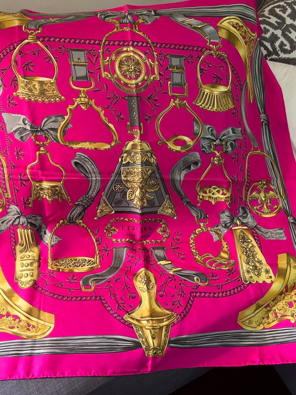 Brand New Etriers Hermes scarf circa 1990